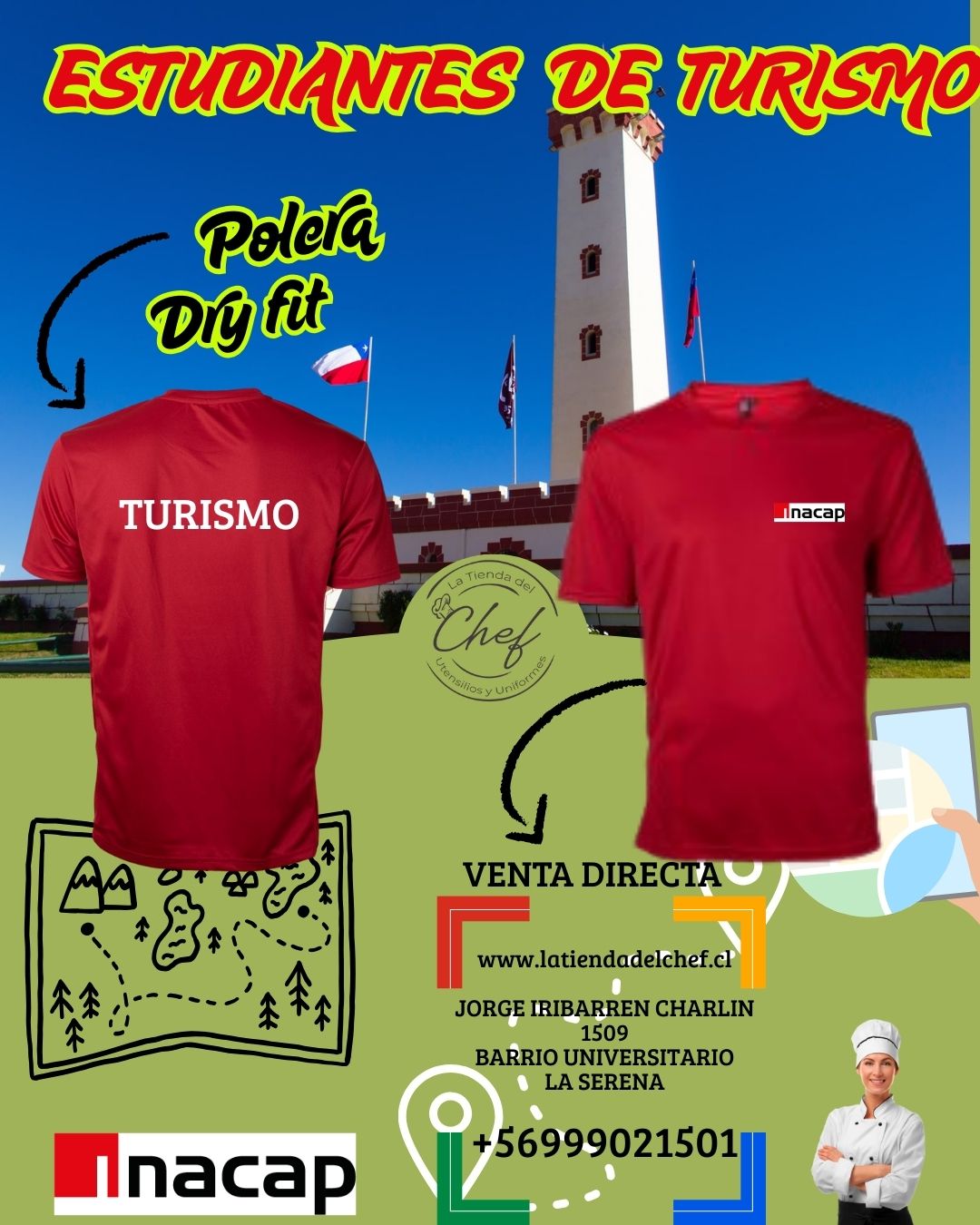 Polera Turismo Inacap 2026 - Imagen 2